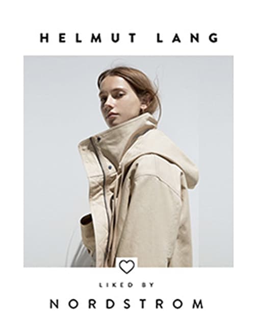 Liked by Nordstrom tile featuring Helmut Lang, model in beige canvas jacket