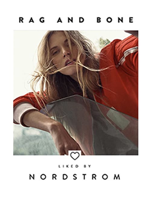 Liked by Nordstrom tile featuring Rag and Bone, model in red jersey