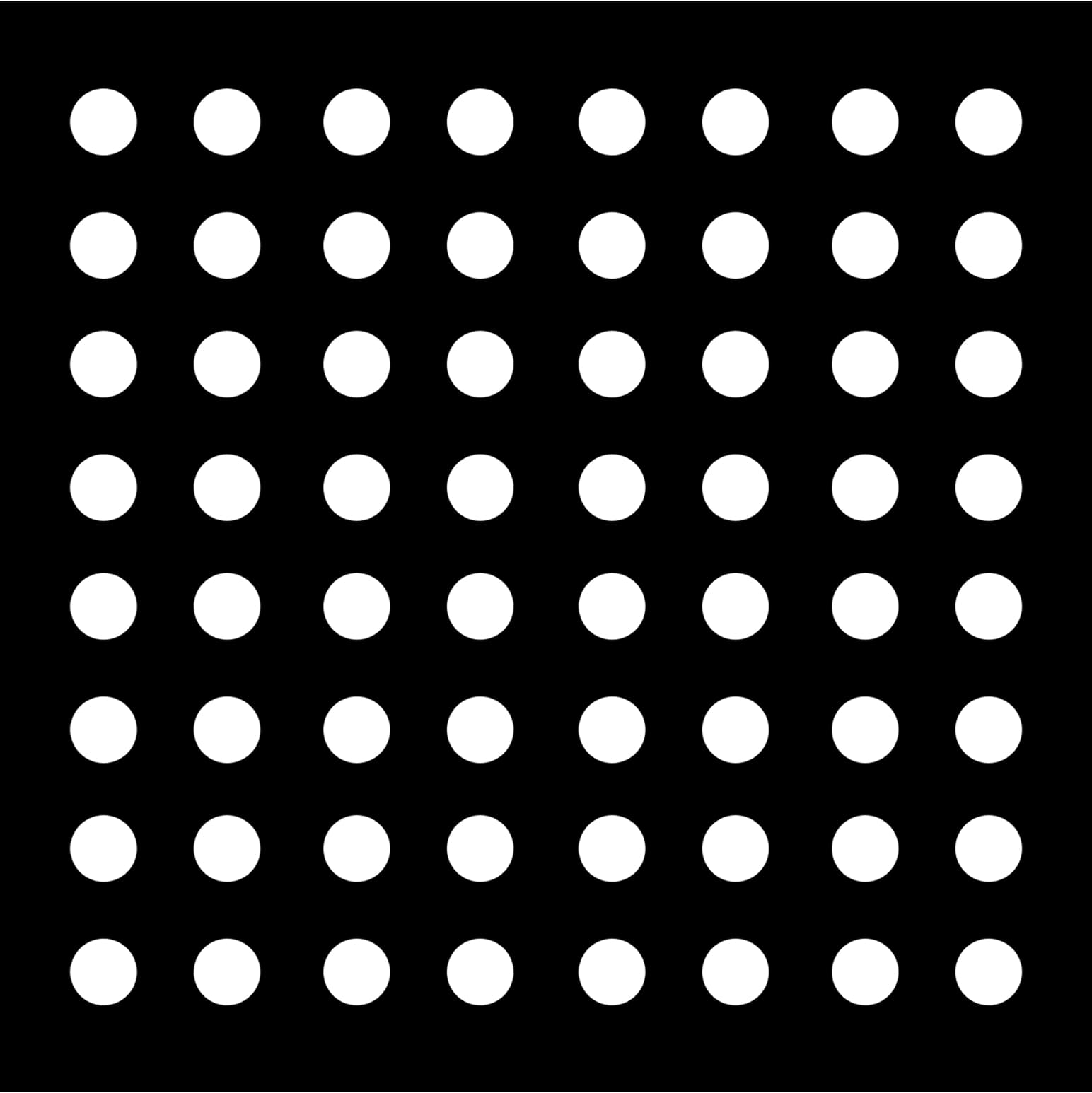 Pattern swatch, large circles, white on black