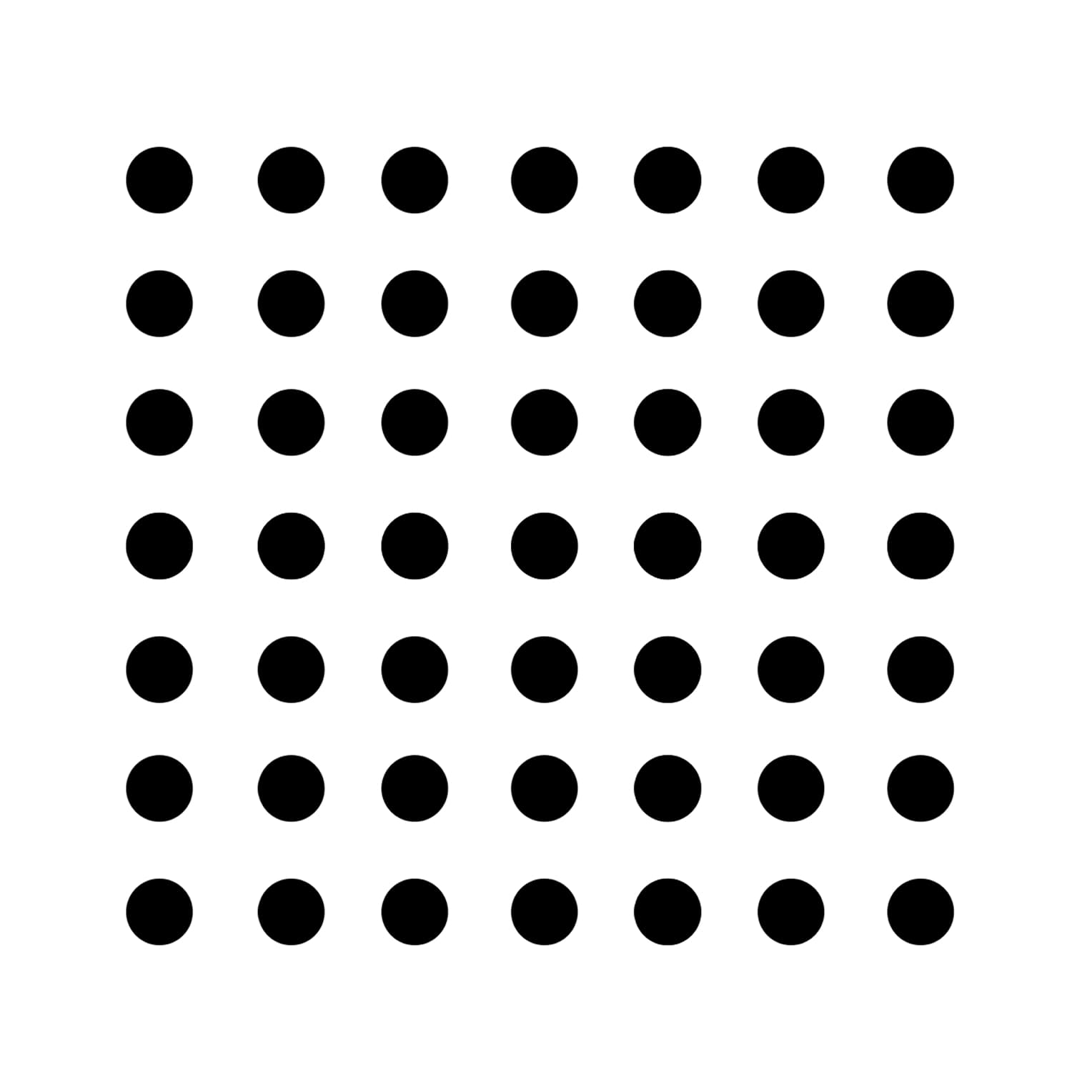 Pattern swatch, large dots grid, black on white