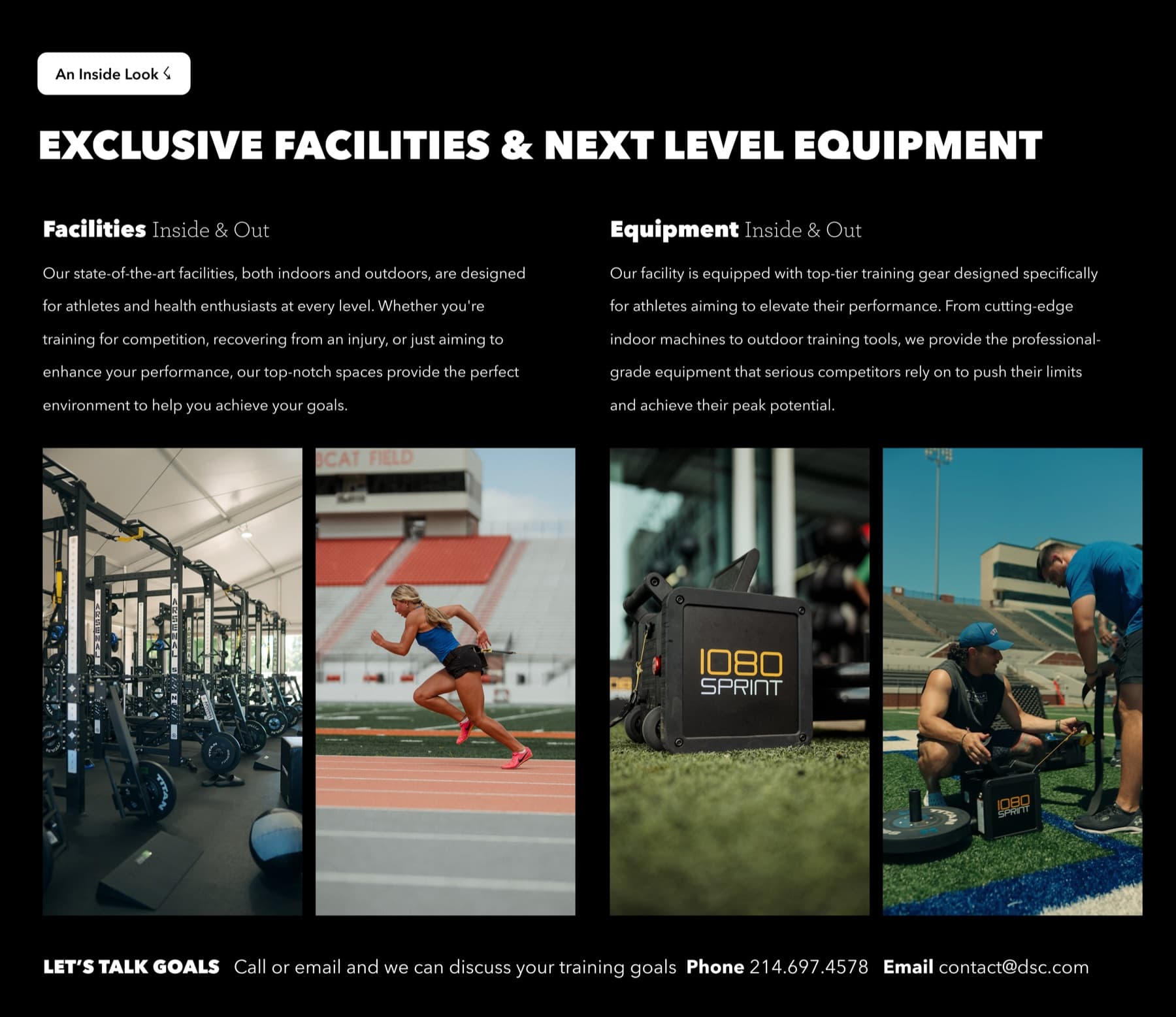DSC marketing site facilities and equipment spread