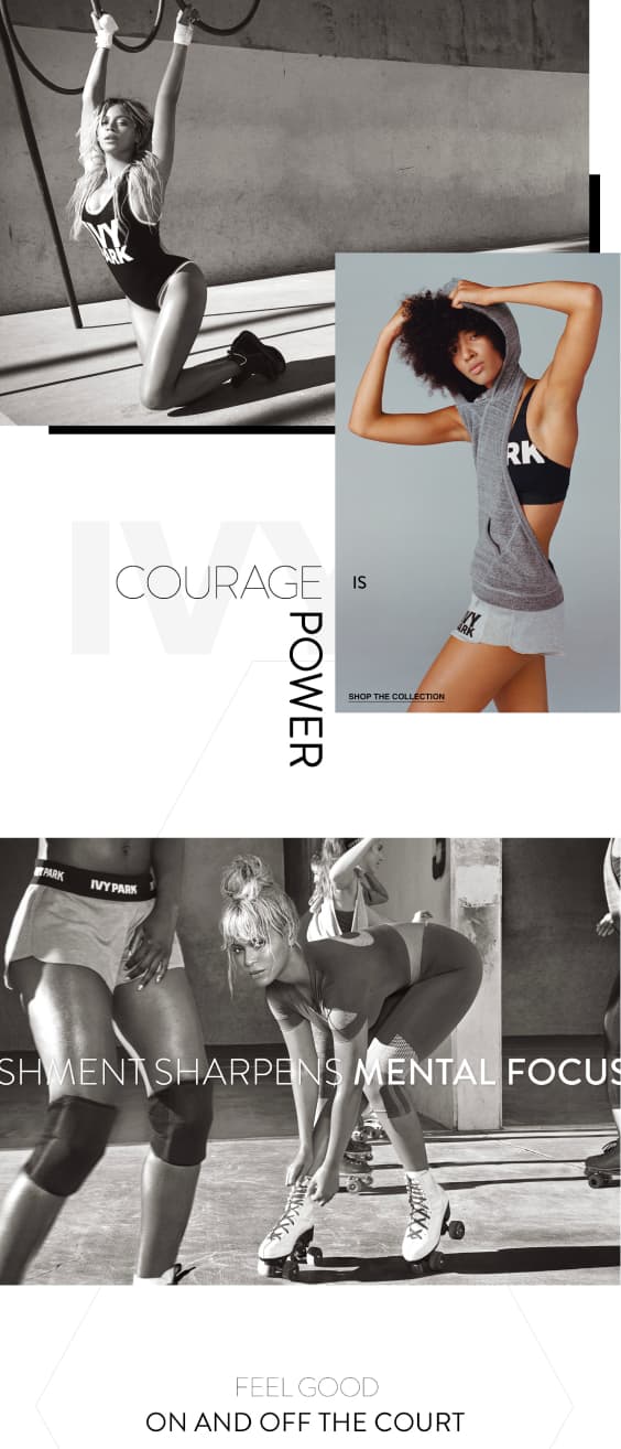 Ivy Park experience, Courage is Power section with polygon portrait frames