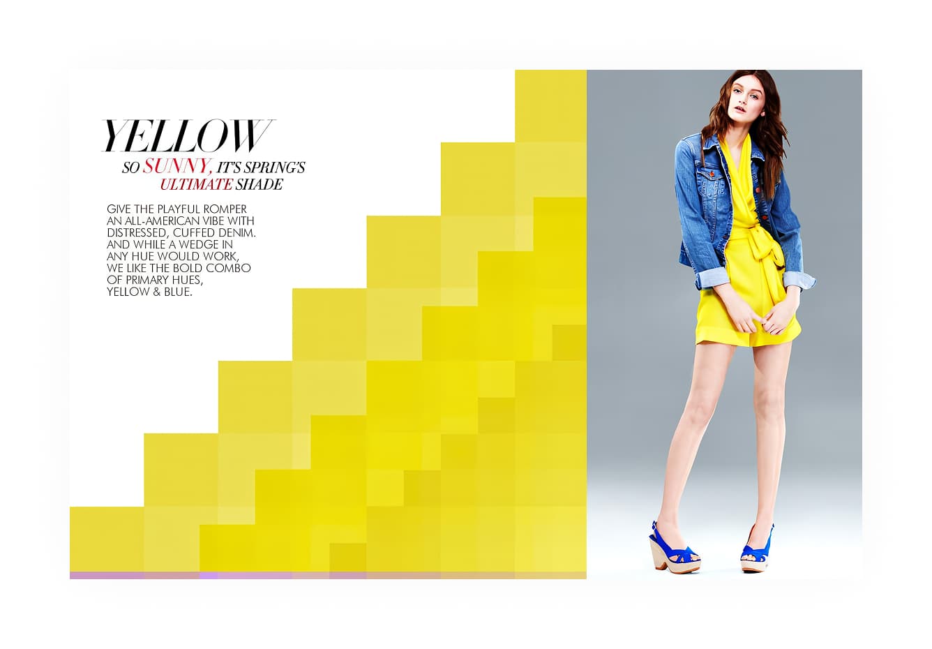 Neiman Marcus InSite, Yellow color story with yellow pixelated gradient