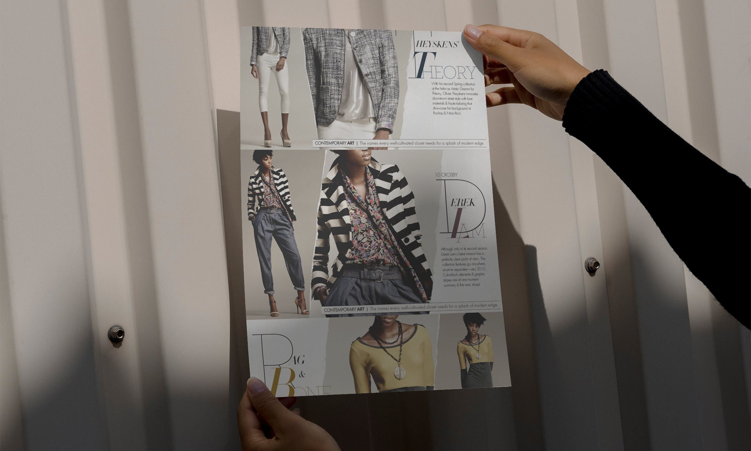 Neiman Marcus InSite Contemporary Art magazine spread held in hands