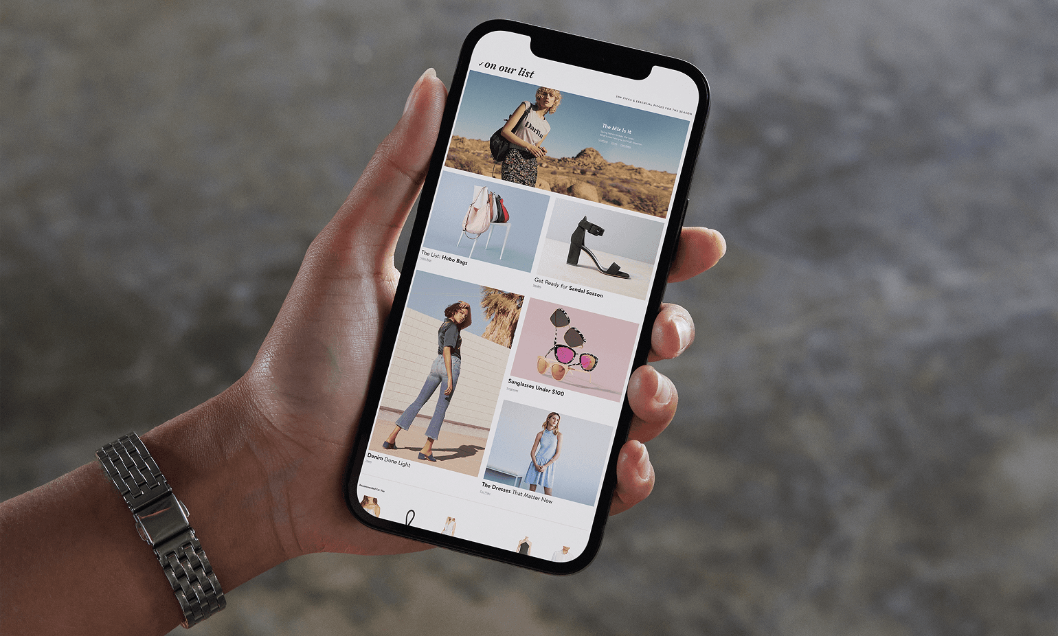 Nordstrom homepage with multiple content modules running side by side under the new framework
