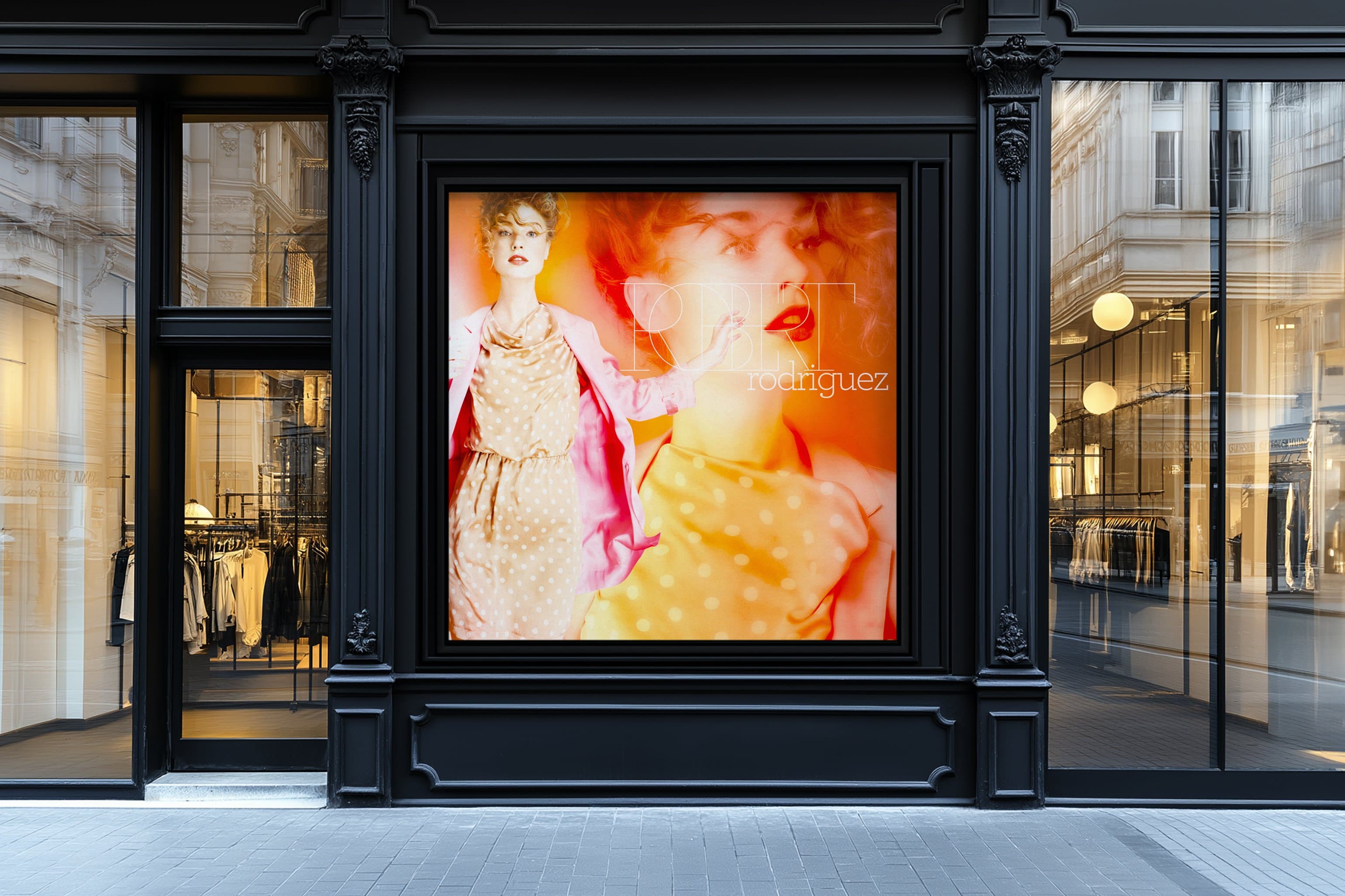 Robert Rodriguez Spring — storefront window campaign display