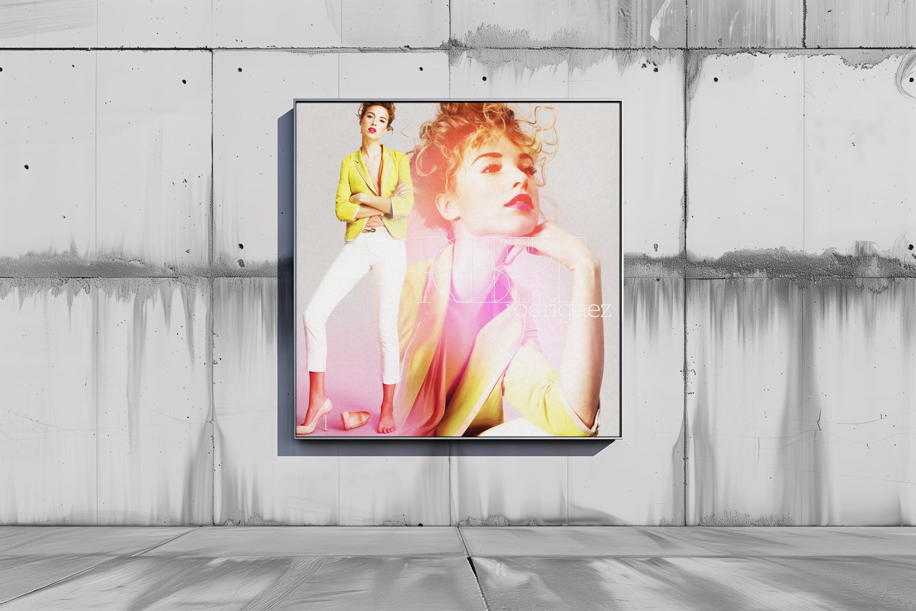 Robert Rodriguez — gallery installation with gradient overlay composite