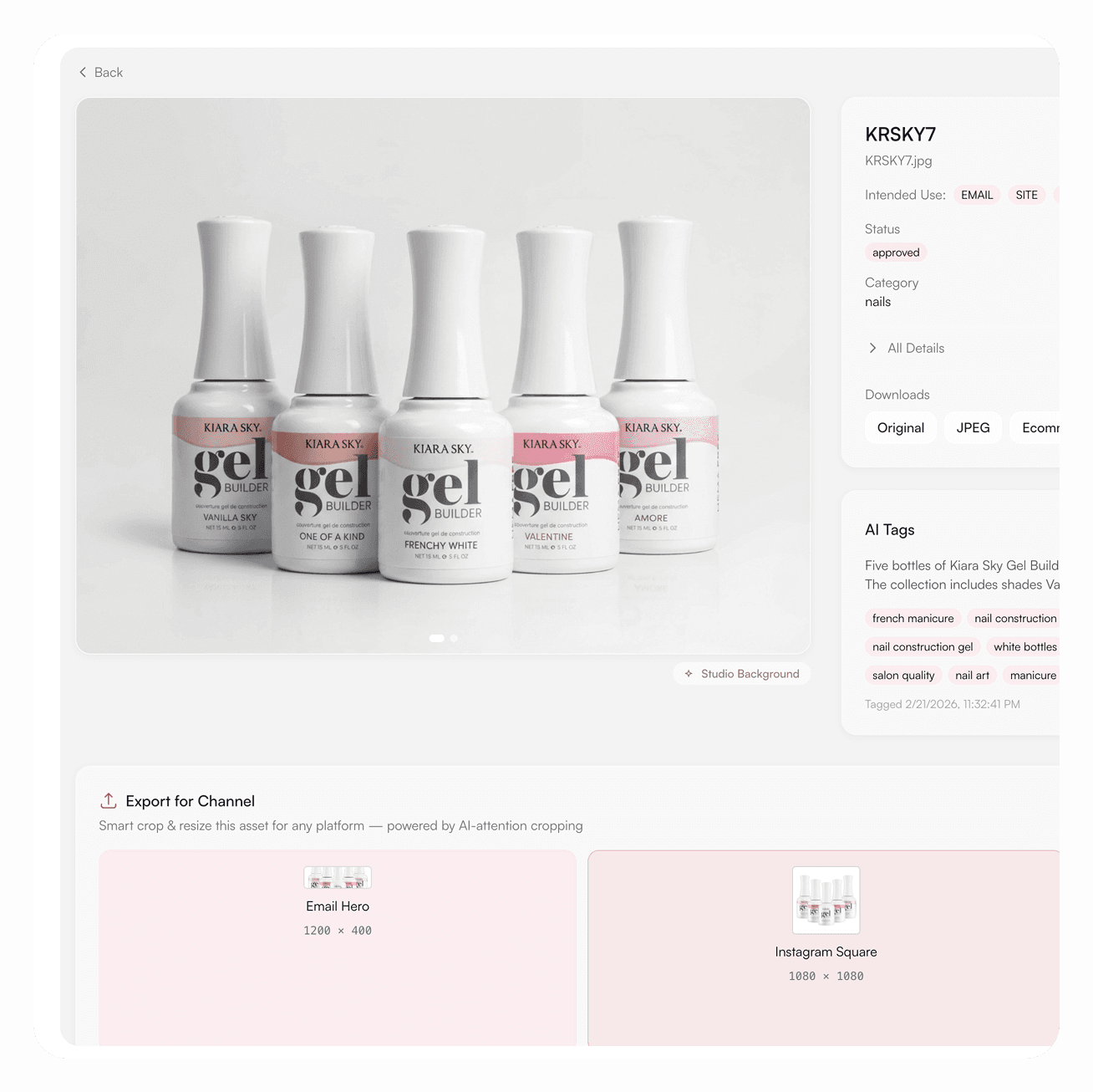 Asset Hub, AI studio photography pipeline