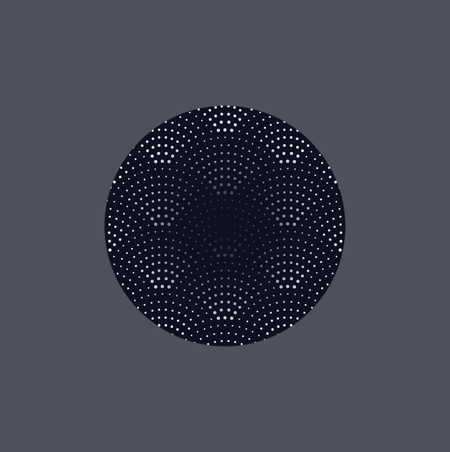 Black linework collection halftone dot circle on charcoal ground
