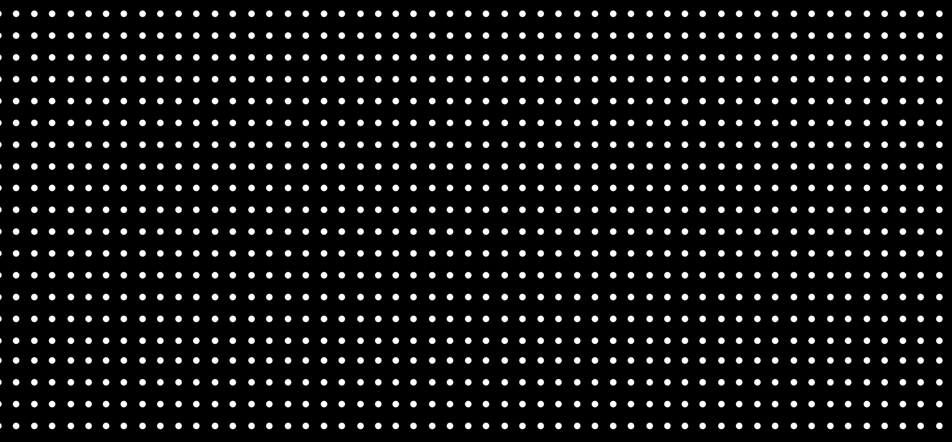 Pattern swatch, dense dots, white on black