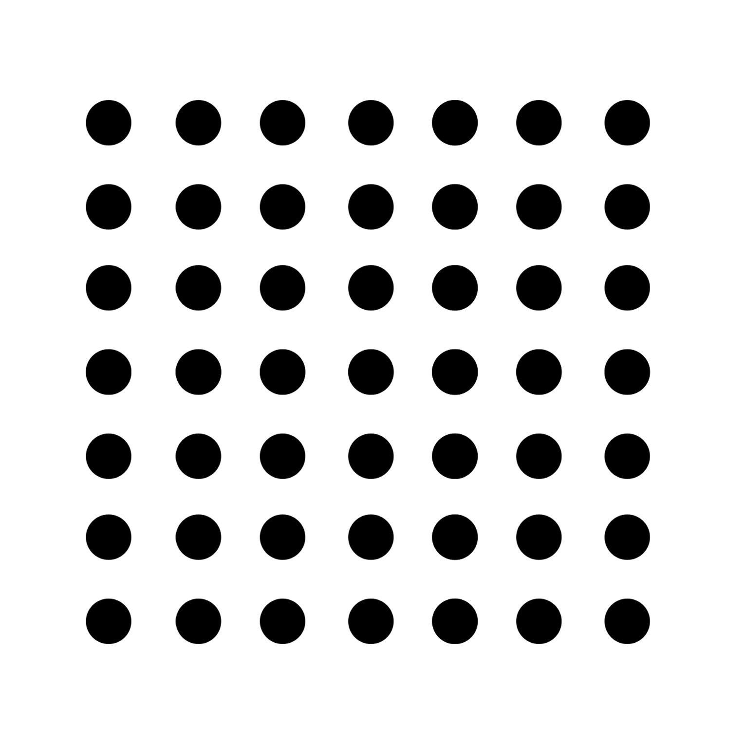 Pattern swatch, large dots grid, black on white