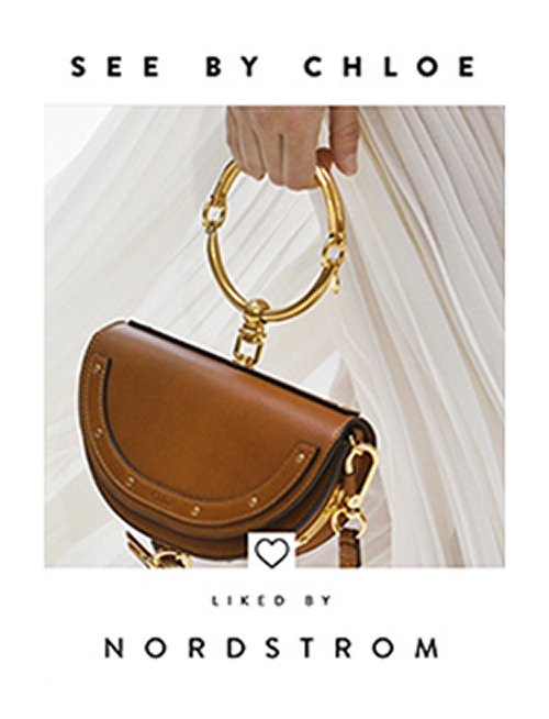 Liked by Nordstrom tile featuring See by Chloé saddle bag with gold ring handle