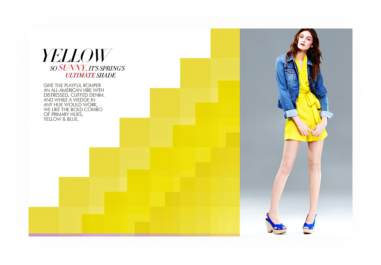 Neiman Marcus InSite, Yellow color story with yellow pixelated gradient