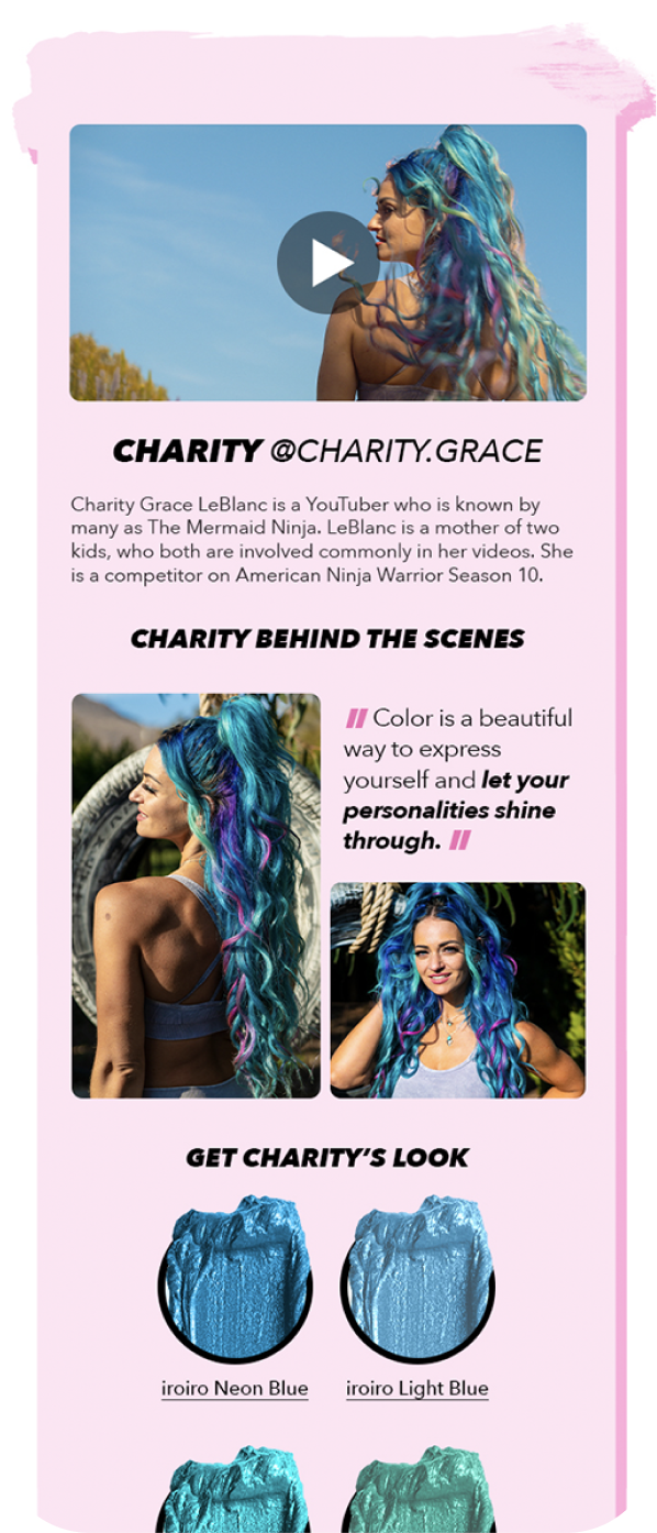 You By Sally influencer bio page variant on mobile — second cast member with their signature shade